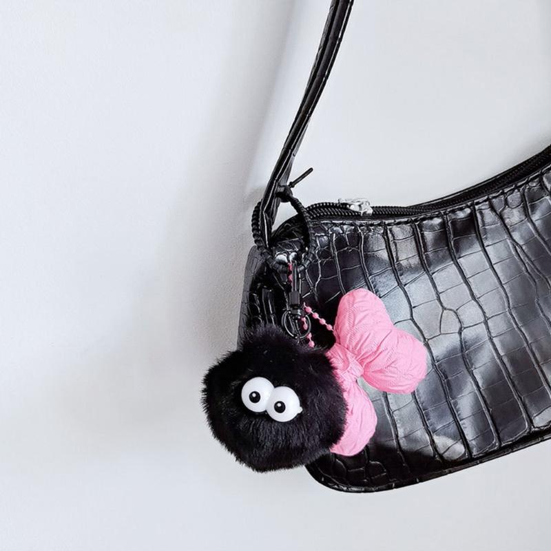 Cartoon Plush Monsters Pendant Phone Straps Lanyard Pocket Keychain Strap Backpack Charm Car Keys Decoration Chain