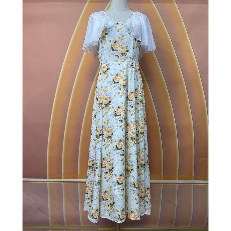 

Европейский и американский Одиночный Элегантный Элегантность Темперамент Богини Облегающее Платье с Цветочным Принтом, Шаль, Шифоновое Платье в Стиле Ложной Двойки 0925 Yellow flowers on white background S (large size)