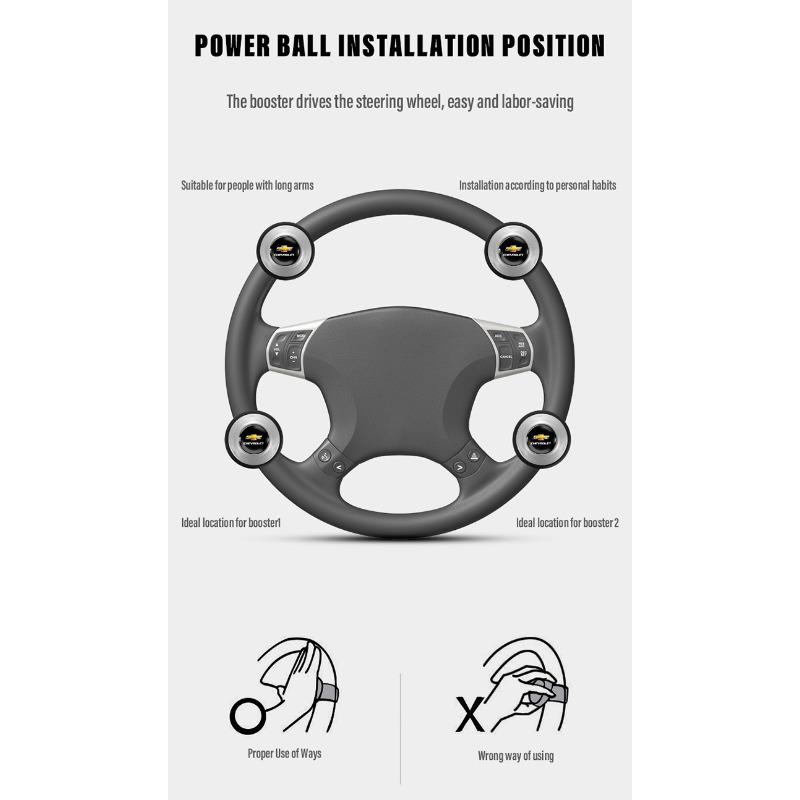 Car Steering Wheel Booster Ball Labor Saving Turning Car Styling for Chevrolet Malibu XL Equinox Auto Door Entry Pedal Guards Accessories