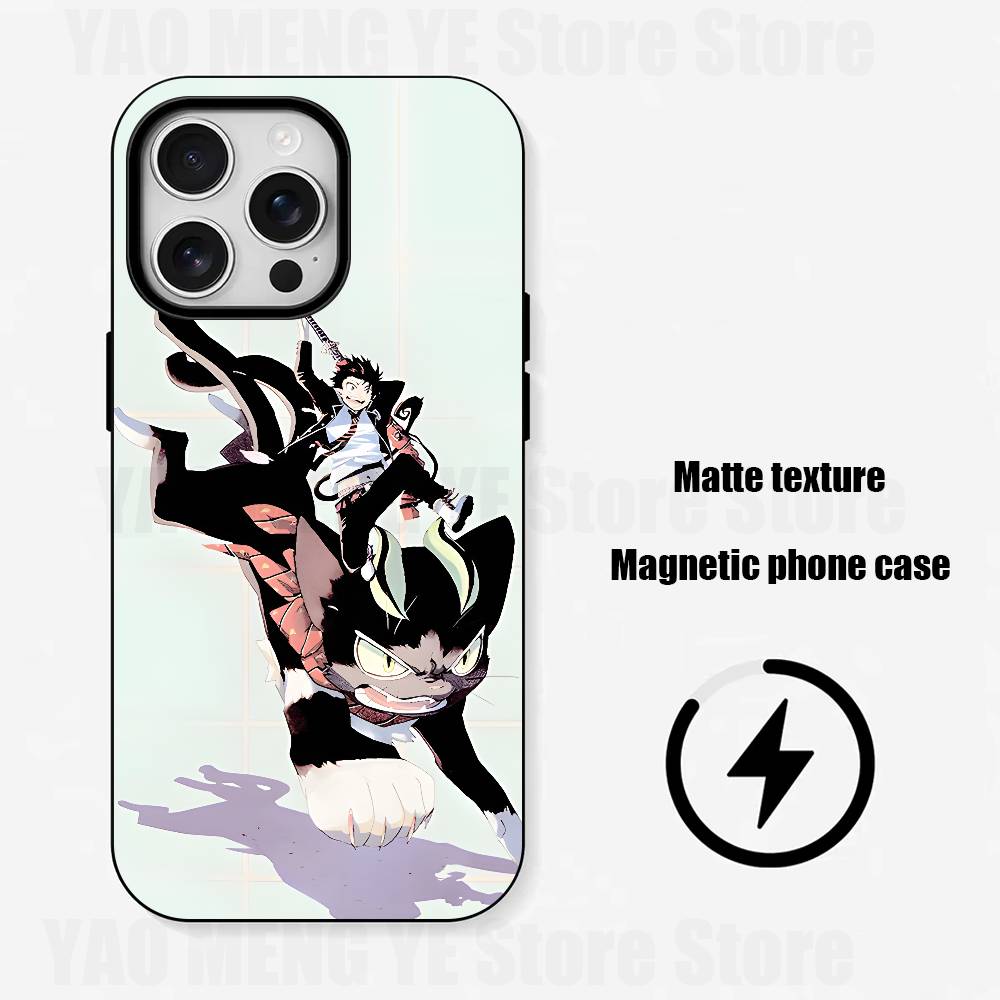 

Blue E-Exorcist Rin Silicone Soft Case For iPhone 17,16,15,14,13,12,11 Pro Max For Magnetic Shell Frosted Cover iPhone17air