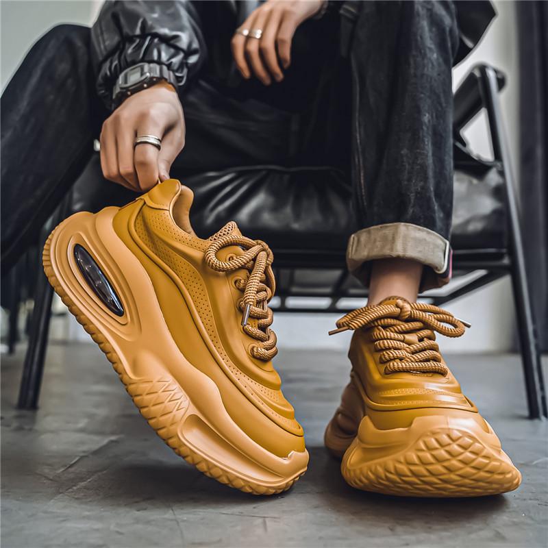 Neue Vier Jahreszeiten Freizeit Sport Leder Herren Daddy Schuhe Mode Bequeme Sport Freizeitschuhe