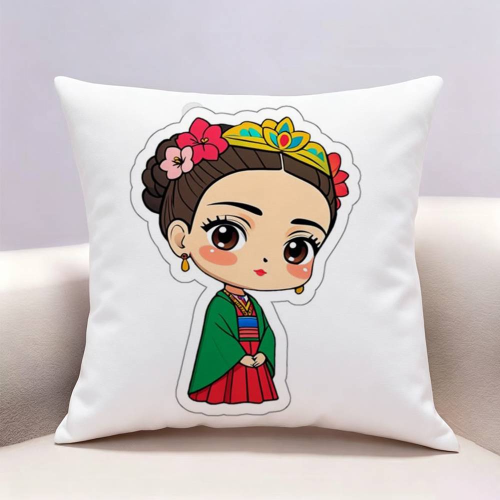 cute Art  FFrida Kahlo Doublesided print Pillow Case Cushion Cover Throw Pillow Case For Car Sofa