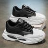Men Shoes Chunky Sneakers Designer Soft Sole Sport Shoes Fashion Casual Microfiber Leather Height Increased Platform Sneakers