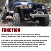 Stainless Steel Front SwayBar Quick Disconnect Adjustable 2.5-6 Inch Lifts For 1998-2006 TJ Cherokee 1984-2001 XJ Black