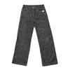 APOSTROPHE COMMA Pocket Label Soft Raw Denim Wide Pants (Dark Blue/Black)