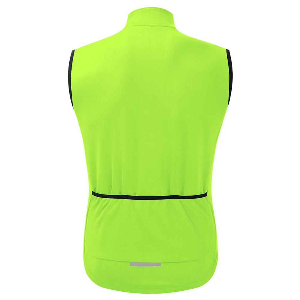Men Fleece Lined Cycling Vest Windproof Reflective Sports Safety Bike Vest for Riding Running Jogging Hiking