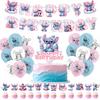 Banner Balloon Flag Stitch Theme Children'S Birthday Scene Arrangement Supplies Party Ornaments