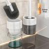 Wall-Mounted Bathroom Cleaning Set: Plastic Toilet Brush & Plunger Combo