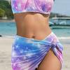 2024 Trendy European & American Shell Hard Cup Sexy Three-Piece Beach Swimsuit