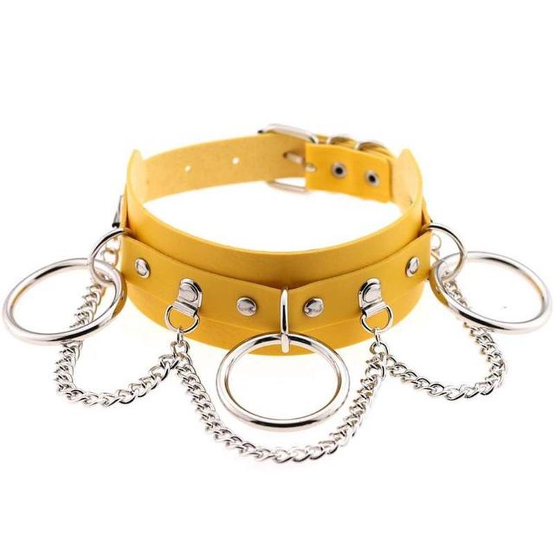 1 Pcs Leather Choker Female Collar for Women Goth Punk Chain Harajuku Necklace Sexy Vegan Chocker Festival Girls Gothic Jewelry