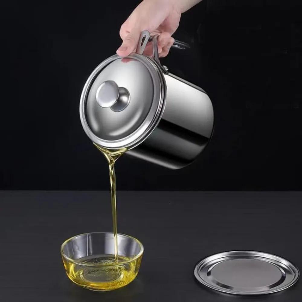 45 OZ Speckfettbehälter Küchenölbehälter Glas mit Filter zur Aufbewahrung von Fleischbratöl und Kochfett