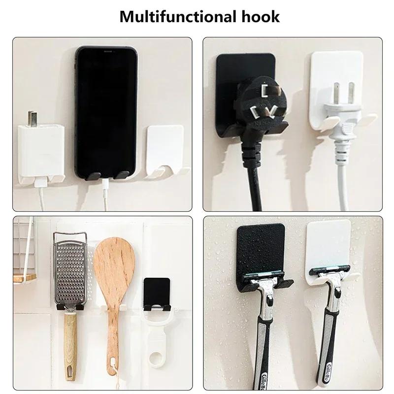 1/2/4/6Pcs Bathroom Razor Holder Storage Hook Wall Men Shaving Shaver Shelf Punch-Free Razor Rack Bathroom Accessories