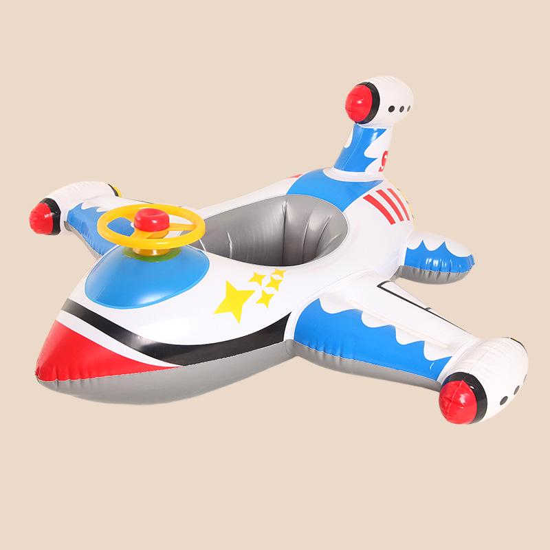 Inflatable Airplane-Shaped Swimming Ring: Children s Surfboard and Float Boat
