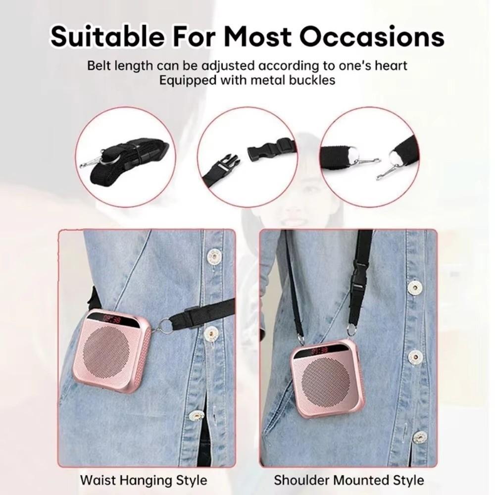 Rechargeable Microphone Speaker Ultralight Loudspeaker Voice Amplifier  Outdoor Use
