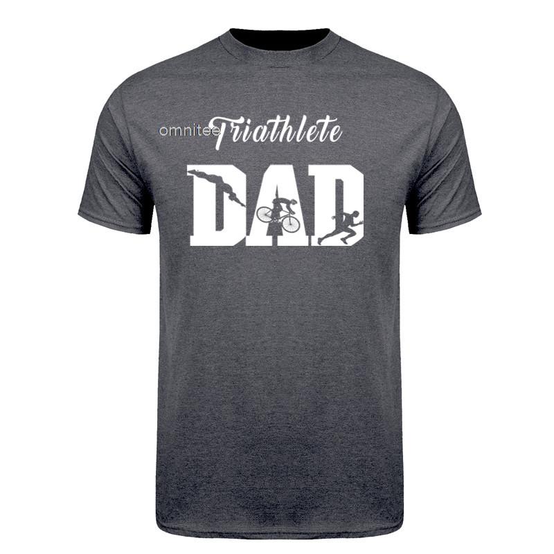 Funny Triathlon Design for Unisex Dad Swim Bike Run Triathletes TShirt Graphic Cotton Streetwear Short Sleeve Gift T Shirts HJ015