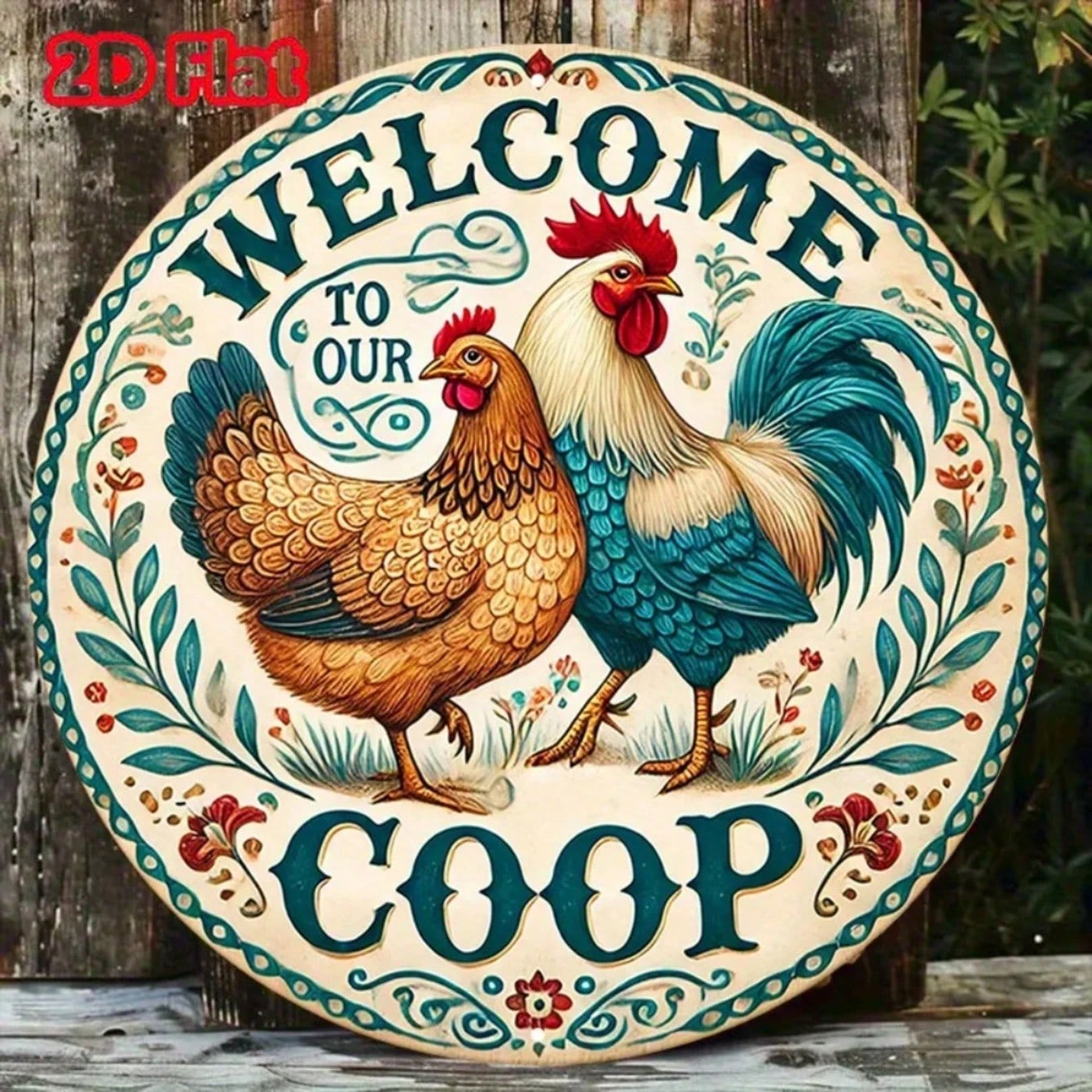 Винтажное Металлическое Настенное Искусство Петух Фермерский Приветственный Знак Домашний Декор разноцветный