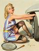 Garage Motor Pin Up Girl Sexy Metal Car Workshop Tool Shed Vintage Man Cave SIGN