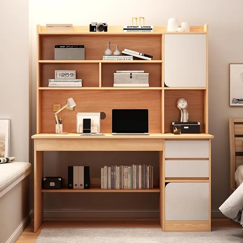All-in-One Computer Desk with Bookshelf - Storage Space for Home Study & Office