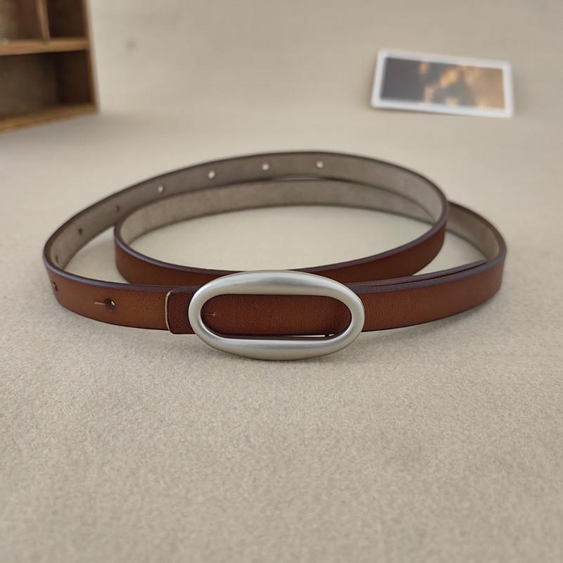 Leather Color Solid Waist Belt With Alloy Buckle For Women Office Gift Wear