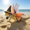 Pet Costume Set Small Reptiles - Mini Witch Hat With Tulle Skirt Halloween Lizard Outfit Terrarium Escape Photo Session