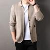 26 Spring And Autumn Men'S Knitted Cardigan Jacket Fashion Lapel Casual Men'S Cardigan Jacket Sweater Men'S Clothing