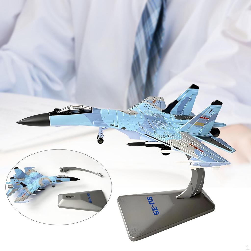 1/144 Scale SU35 Aircraft Model Mini Plane Collector Gift Table Centerpiece Airplane Display