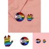 Geometric Vibrant Style Rainbow Letter Brooch Made With Alloy Great For Stylish Clothing And Hat Embellishments