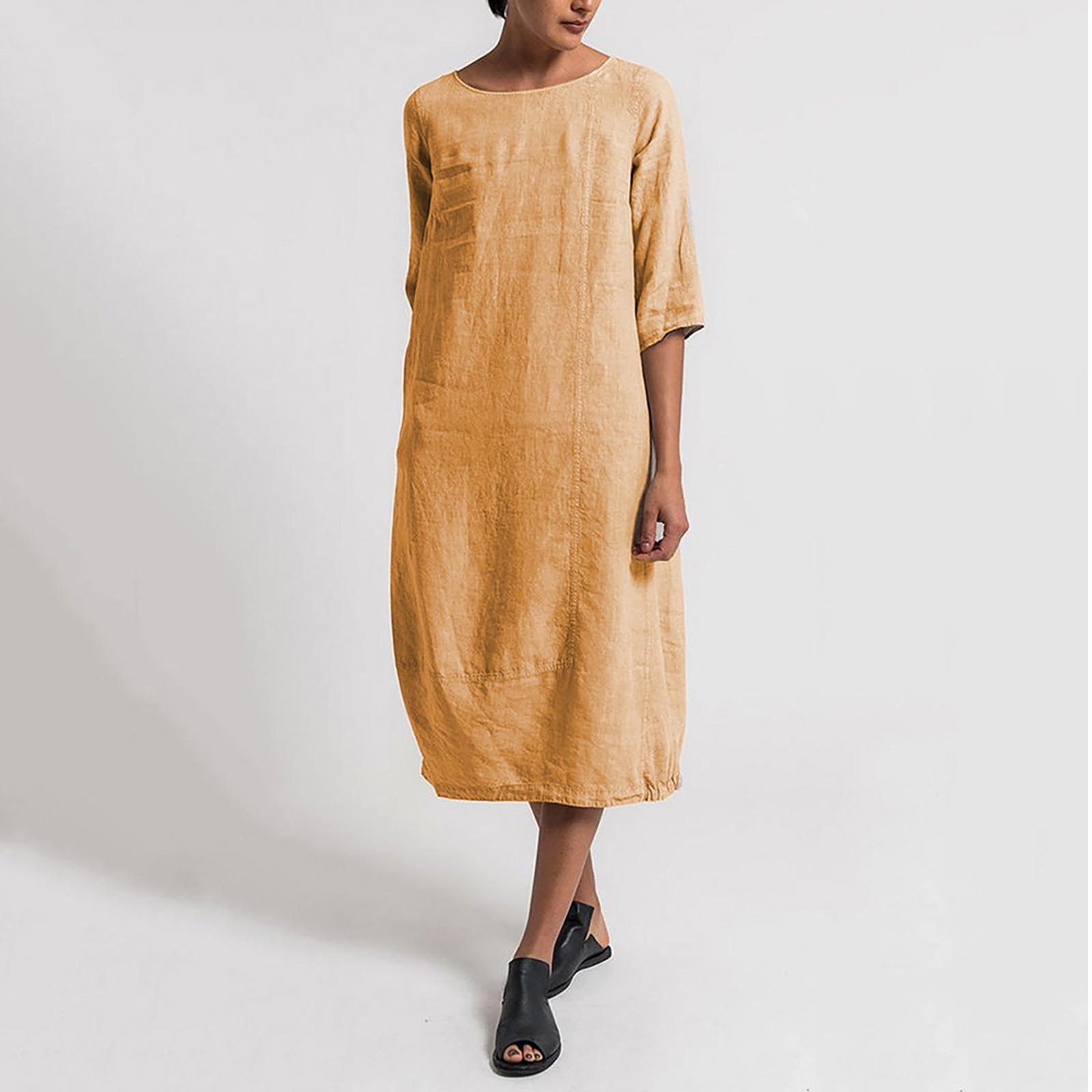 

Женская летняя Feminino Vestido футболка из хлопка повседневное женское платье больших размеров XXXXL жёлтый