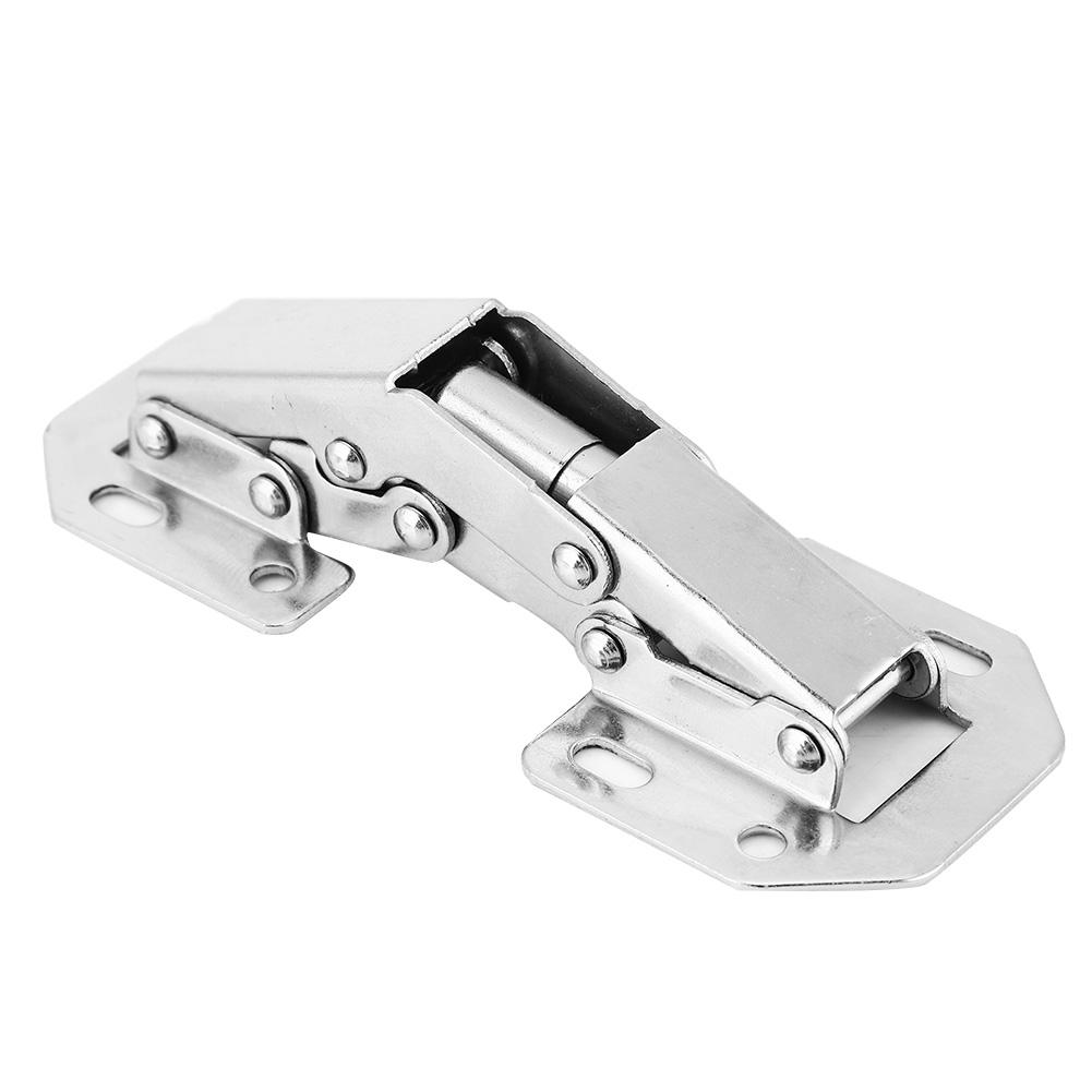 10Pcs Cold Rolled Steel Bridge Shape Free Punch Cabinet Door Furniture Hinge #2