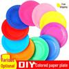 Colorful Disposable Paper Plates for Kindergarten Arts, Crafts, and Decor