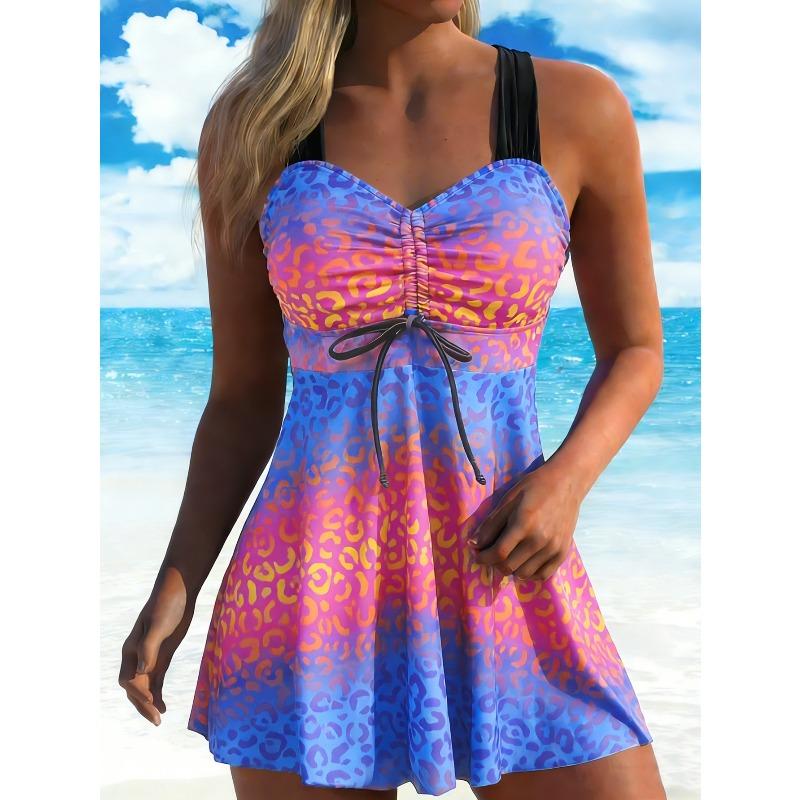 One-piece Swimsuit Women's Explosive Printed Skirt Seaside Beach High-end Bikini Swimsuit