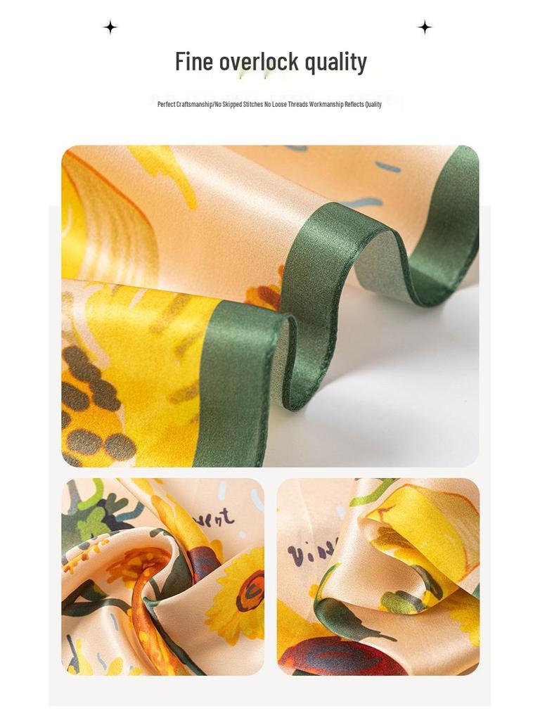 Elegant Graffiti Sunflower Snood Shawl – Perfect Gift for Mom.