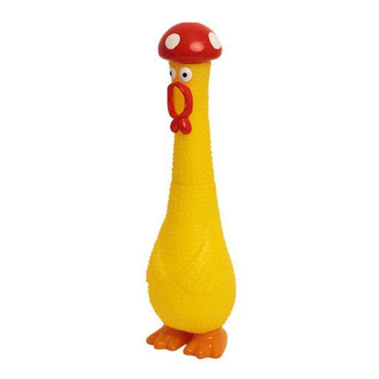 Stress Relief Screaming Chicken Toy Waterproof PVC Yellow Chick Squeaky Toy Squawking Animal Noise Maker Toy Prank Gag Gift
