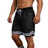 Men's Summer Drawstring Athletic Shorts Loose Fit Gym Training Shorts with Side Zipper Pockets Lightweight Breathable Fabric