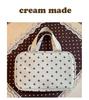 Mint Green Polka Dot Women's Makeup Bag, Large Capacity, Portable, Waterproof, with Compartments for Toiletries.