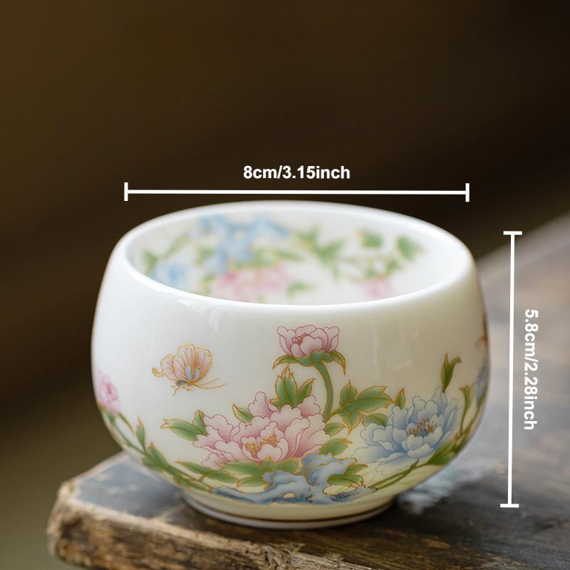 Nefritová čajová miska ze suetu Ručně vyráběné japonské keramické čajové misky Porcelánová ochutnávací čajová souprava pro domácnost Čínské kung-fu čajové nádobí Mistrovské šálky Dárková krabička