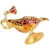 Lampada Leggendaria Intagliata in Metallo Vuota Lampada Magica Genio di Aladino Decorazione Pentola (# 1)