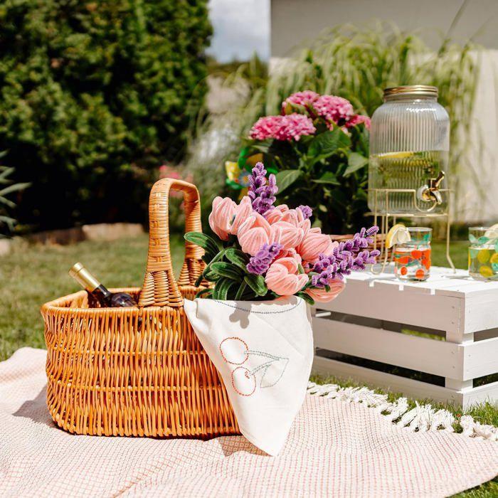 Panier en osier - CREATIVE HOME - Rectangulaire - Marron - 42x32x40cm - 100% Naturel - Durable