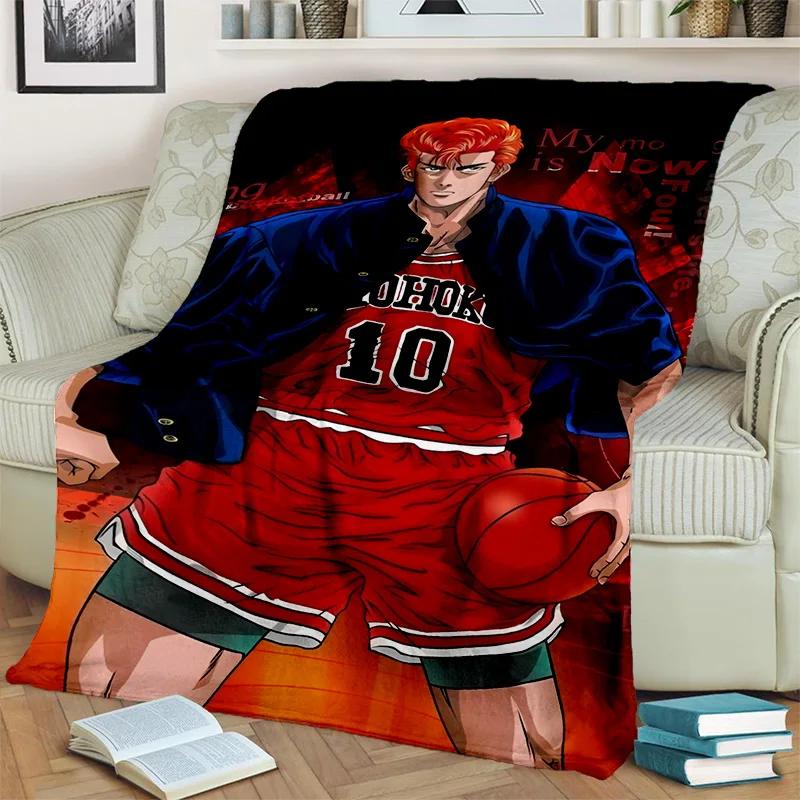 Basketball Anime Slam Dunk Cartoon Blanket,Soft Throw Blanket for Home Bedroom Bed Sofa Picnic Travel Office Cover Blanket Kids