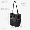 Tote Bag A4 Vertical Ladies Large Capacity Cute Stylish Adult Commuting Synthetic Leather Shoulder Bag Handbag Bag Soft Vertical R63 Ivory [Cross