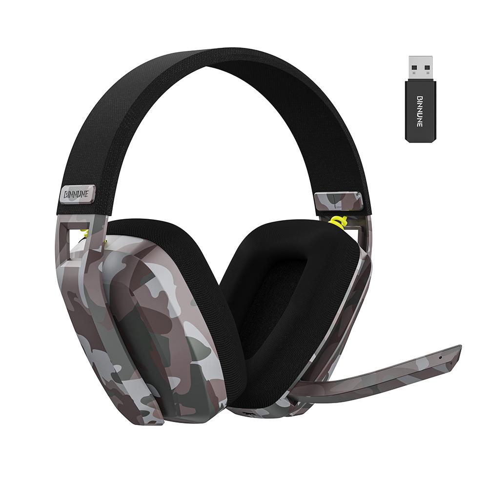 BINNUNE BW06 2.4GHz Draadloze Gaming Headset met Microfoon voor PS5 PS4 PC Mac Playstation Bluetooth Gaming Koptelefoon met Microfoon