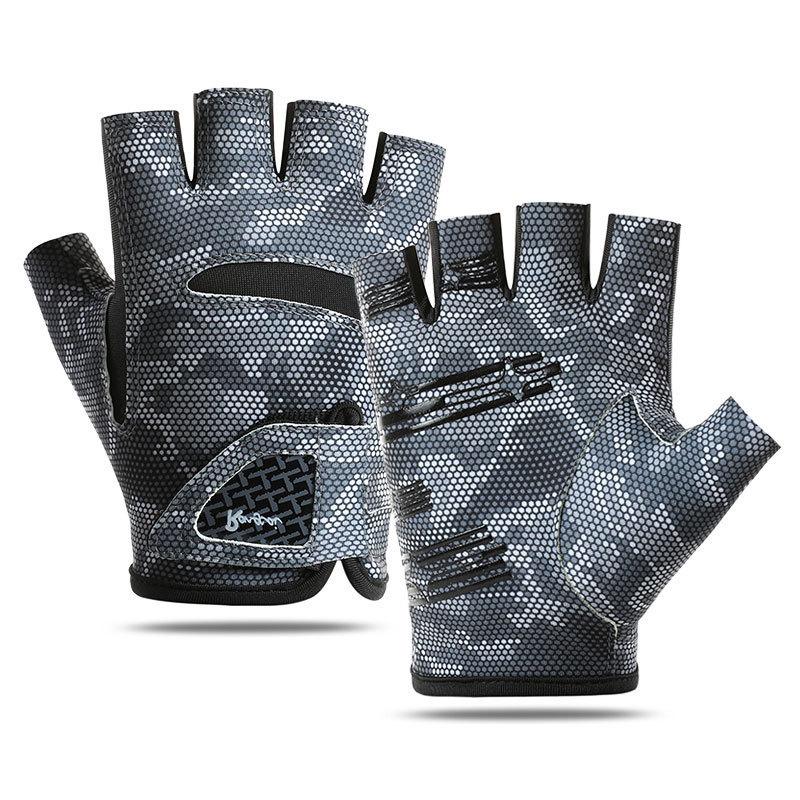 Breathable Non-Slip Sun Protection Fishing Gloves, 3-Finger or 5-Finger Options.
