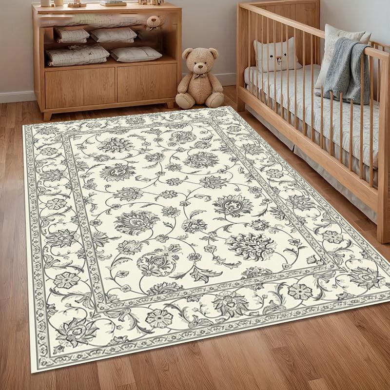 Large Living Room Rug Vintage Floral Area Rugs Traditional Bedroom Carpet Luxury Lounge Floor Mat Home Decor Rug