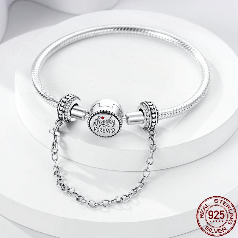 Compatible With 3mm Bracelet High Quality Fine Jewelry Secure Fastening Clip Copper Metal Dragonfly Durable Rubber Stopper Secure Safety Chain Charm
