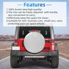 QC 4Pcs Tire Cover Case Black Silver Car Spare Tire Cover Storage Bags Carry Tote Polyester Tire For Cars Wheel Protection Cover