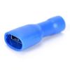 100X Conectores de Terminal de Fio Elétrico Isolados tipo Pala Macho e Fêmea para Crimpar Azul