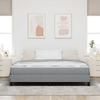 Box Spring Bed Light Grey 180 x 200 cm Fabric