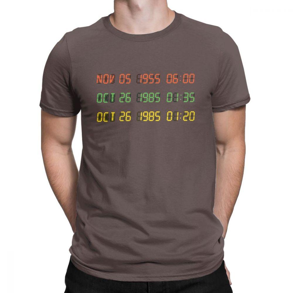 Time Circuits TShirts Men Back To The Future Fiction Movie Tshirt Birthday Gift Cotton Tops Adult T Shirt Plus Size Sweatshirts