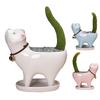 Ceramic Flower Pot Cartoon Animal Plant Flowerpot Balcony Desktop Decorations Cactus Succulent Planter Cute Cat Flowerpot