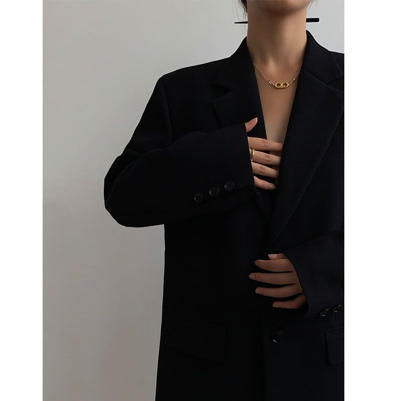 Export Special Suit Outwear Women 2025 Spring & Fall New Arrival K-style Loose Retro Casual Slim Looking Small Tailored Suit Top